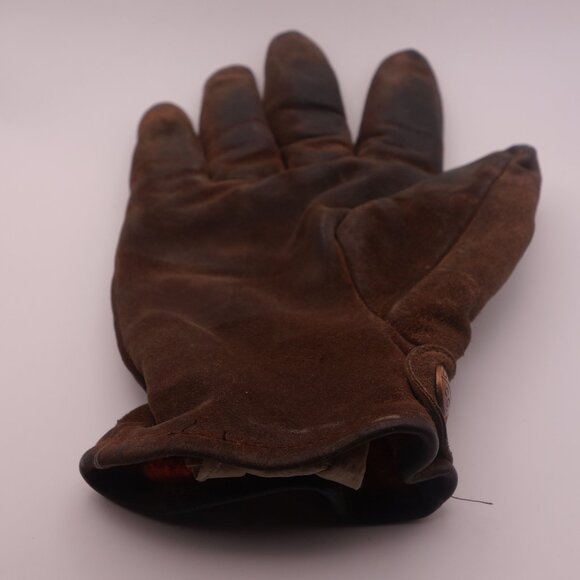 Vintage Diesel Ind. 100% Leather Brown Winter Gloves Made in Italy - Picture 3 of 15